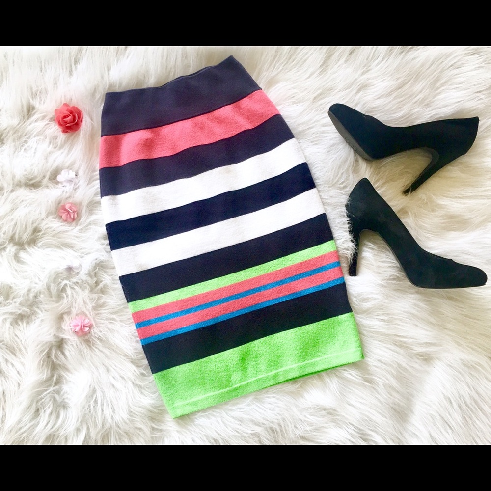 Lilly Pulitzer small striped bodycon pencil skirt